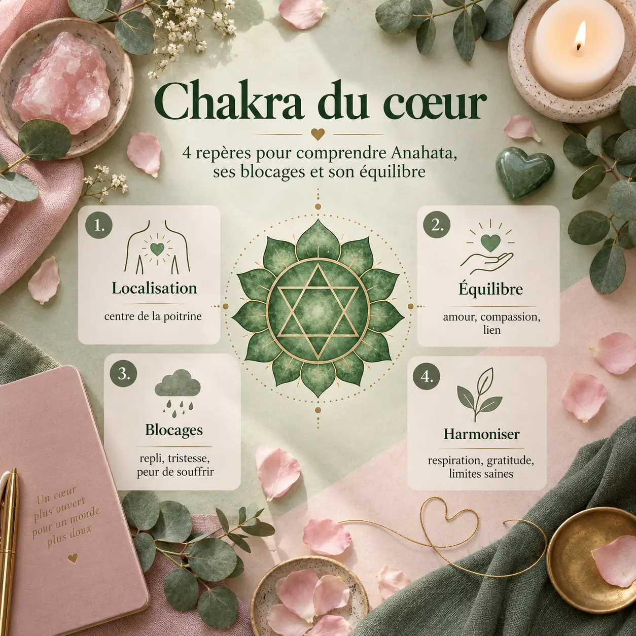 Chakra du cœur : 4 repères pour comprendre Anahata, ses blocages et son équilibre