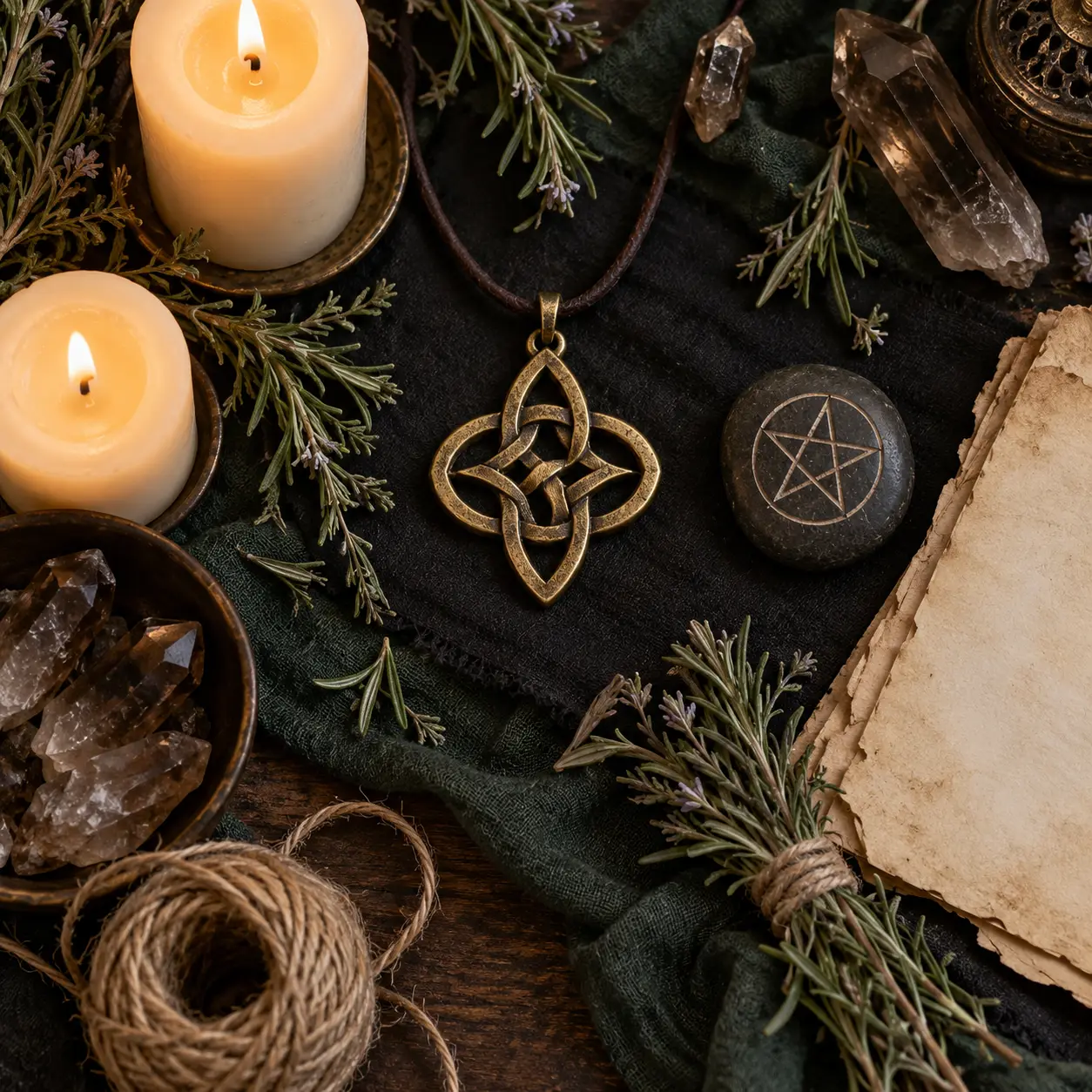 Le symbole de la sorcière : le nœud protecteur à distinguer du pentagramme