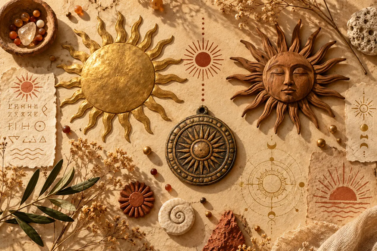 Symboles du soleil : ce que révèlent le disque, les rayons et le point central